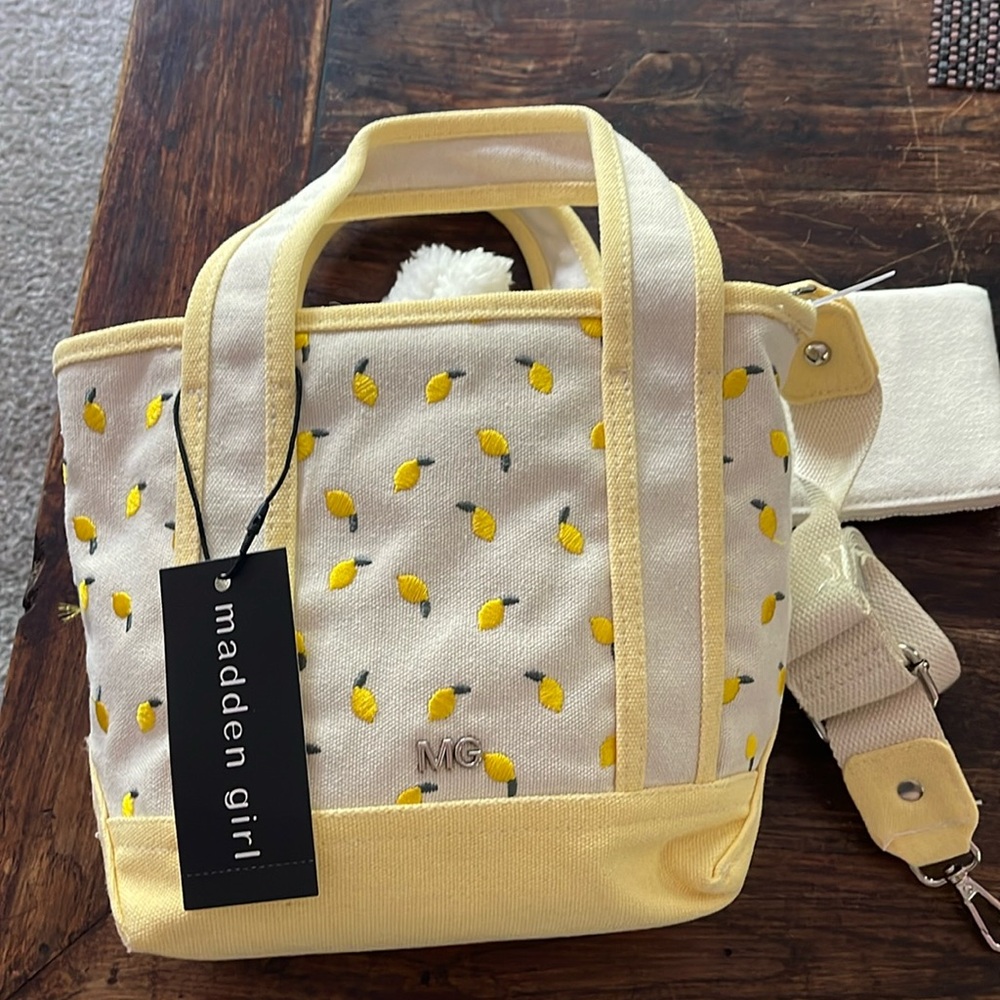 Madden Girl Lemon Canvas Mini Tote